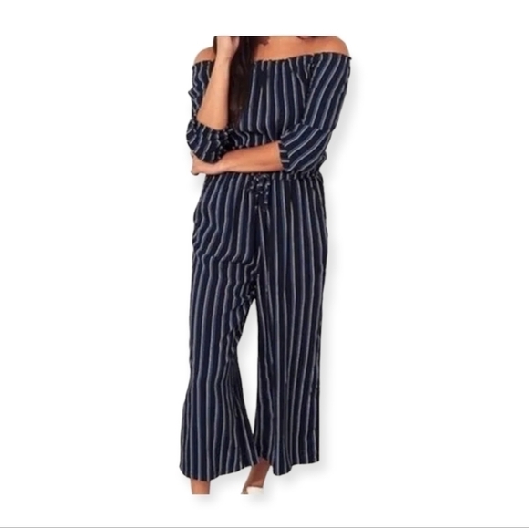 HOLLISTER Striped Jumpsuit - Picture 1 of 3